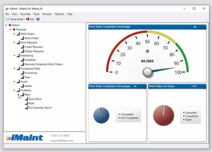screenshot of iMaint EAM